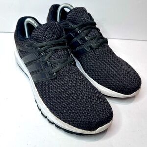 Adidas Black and White Athletic Shoes with Breathable Mesh